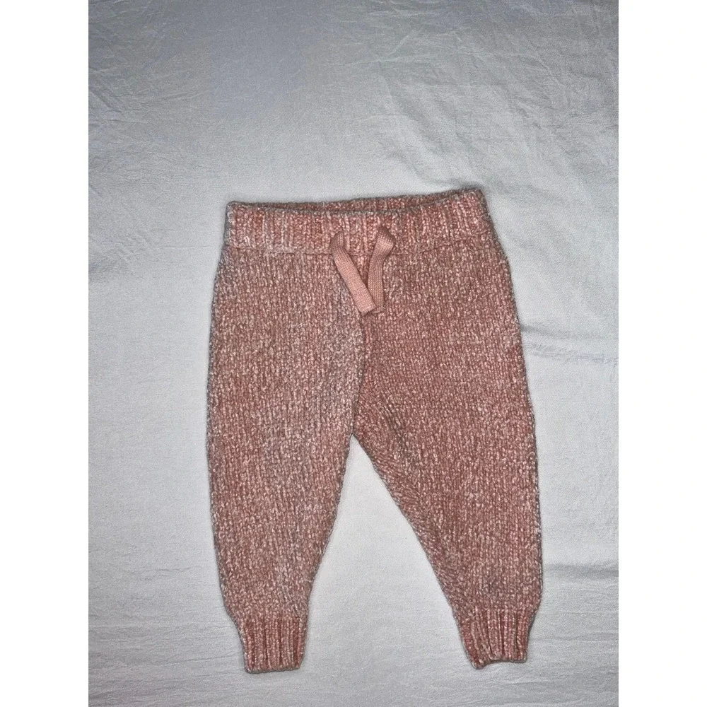 Jessica Simpson Baby Pants 0/3M‎ Pink Knit Drawstring Elastic Waist